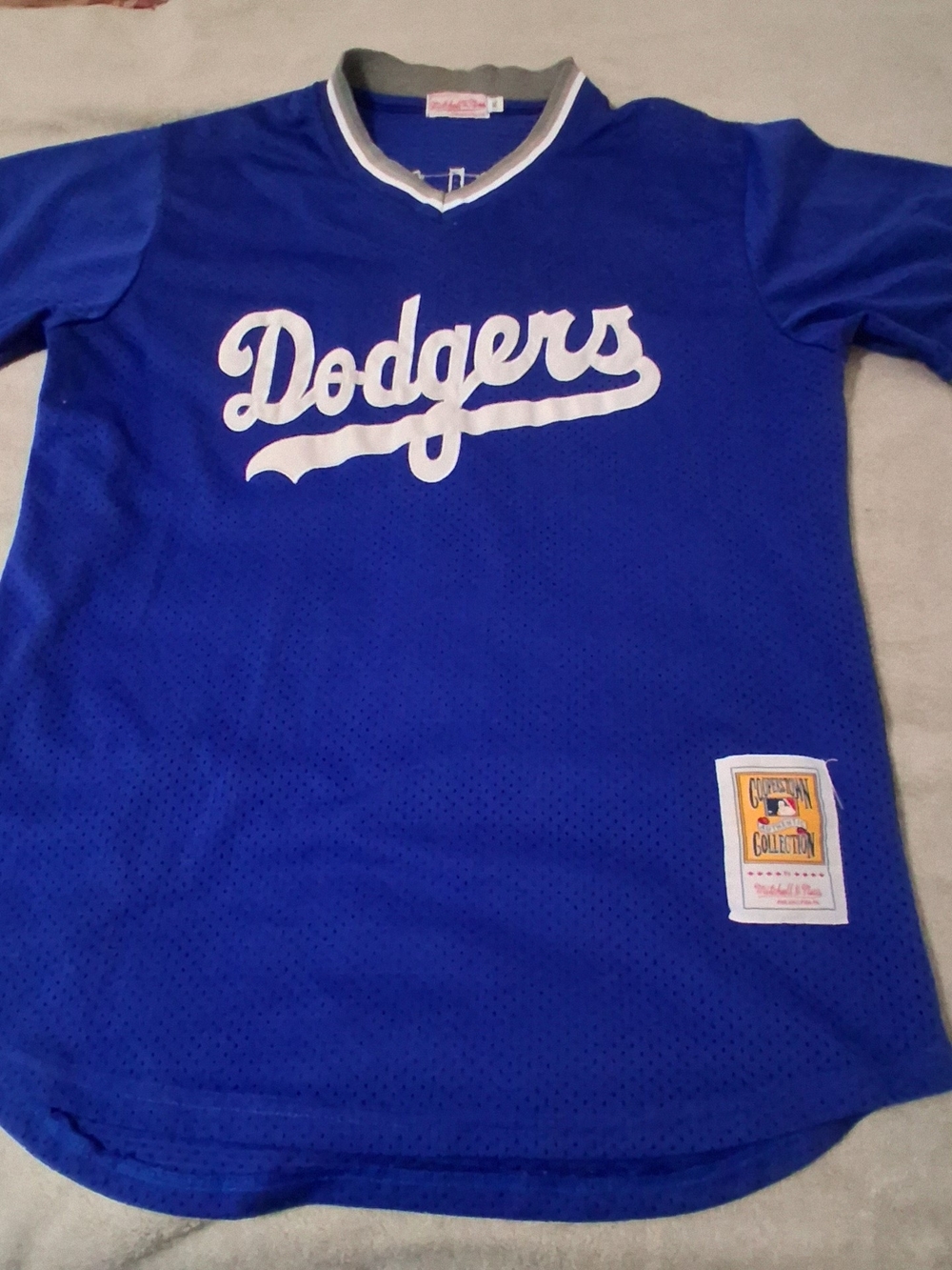 Mitchell & Ness Dodgers Youth Royal Blue and White Mesh Jersey #7 Urias